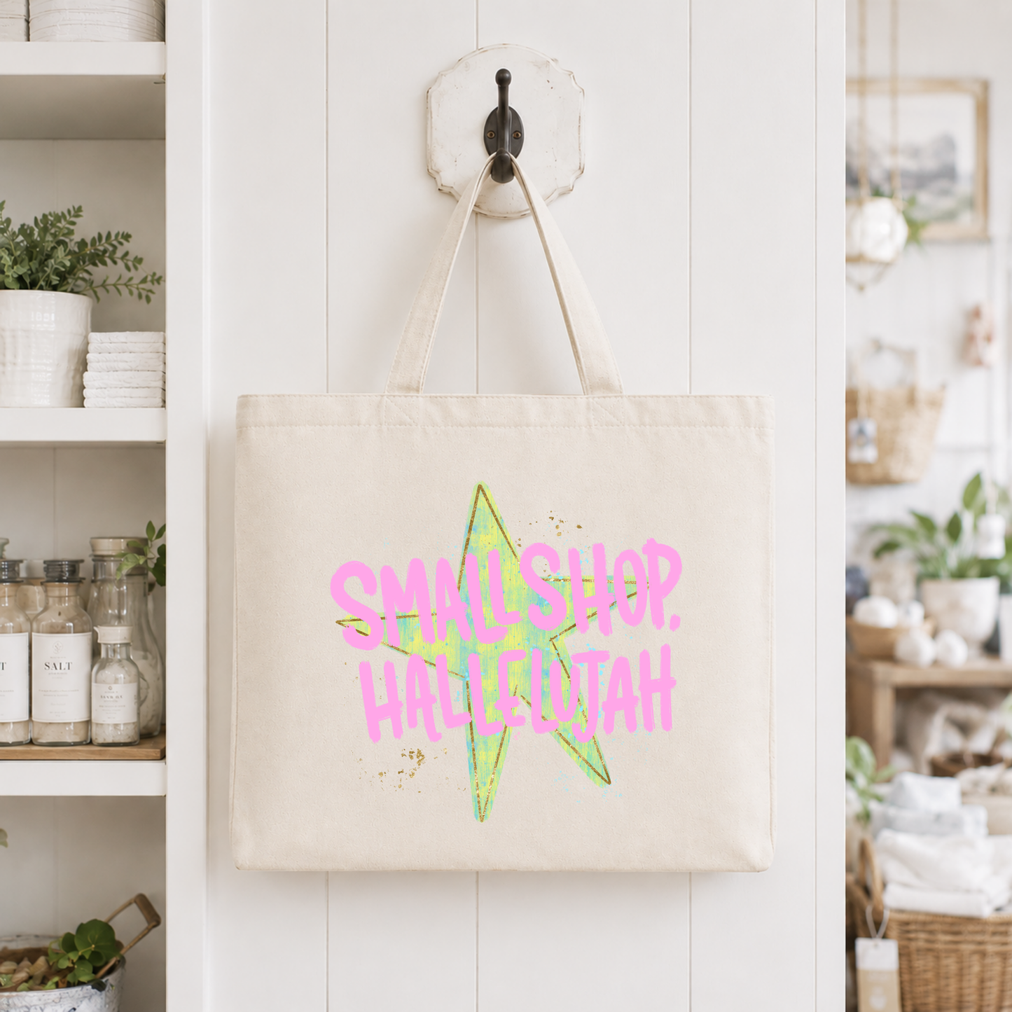 Small Shop Hallelujah Tote Bag