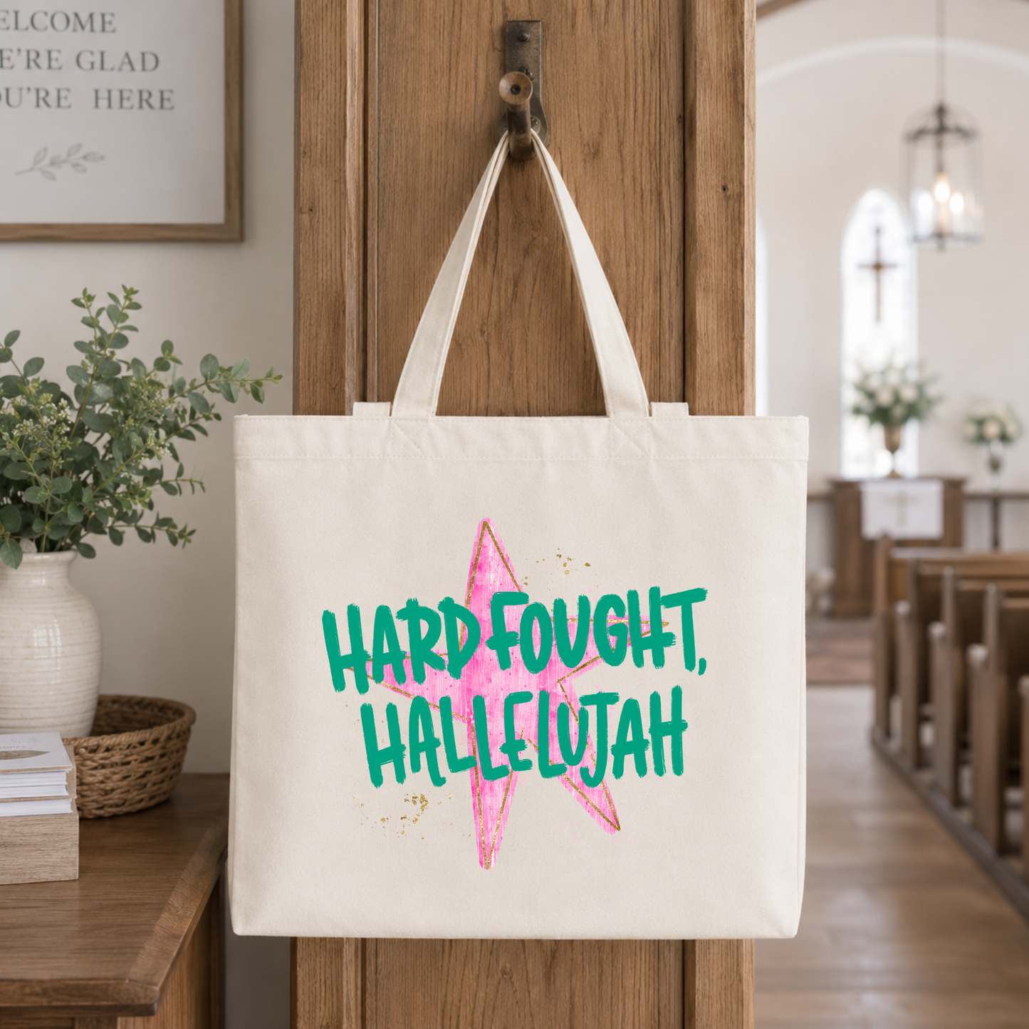 Hard Fought Hallelujah Tote Bag