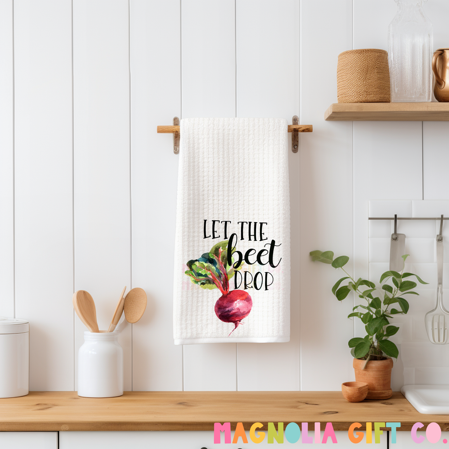 Let The Beet Drop Tea Towel