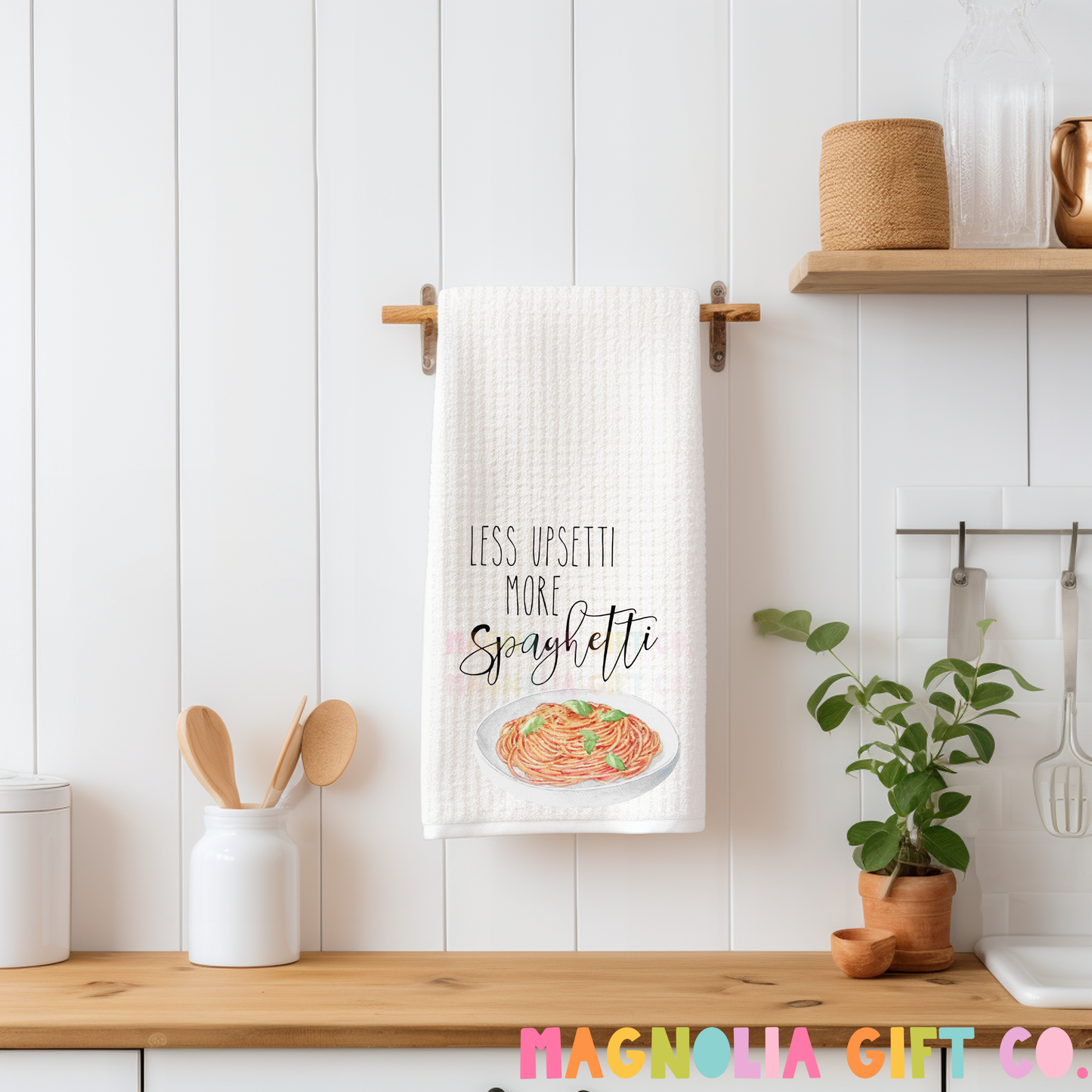 Less Upsetti Tea Towel