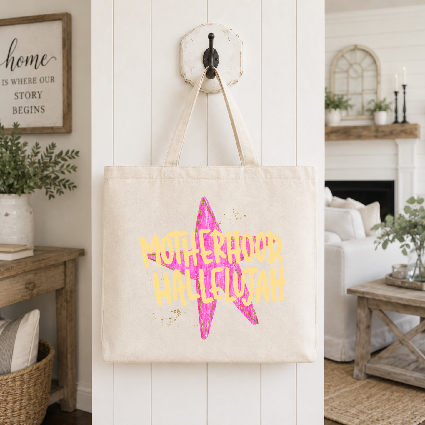 Motherhood Hallelujah Tote Bag