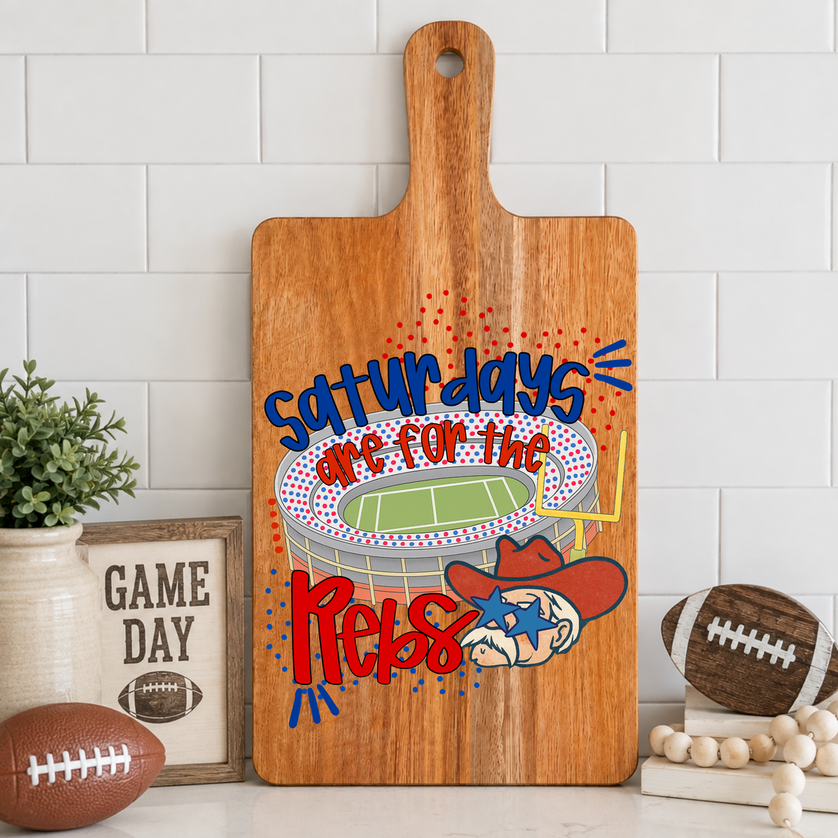 Saturdays Are For The Rebs Cutting Board