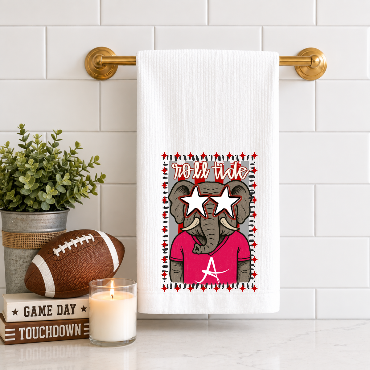 Roll Tide Portrait Tea Towel