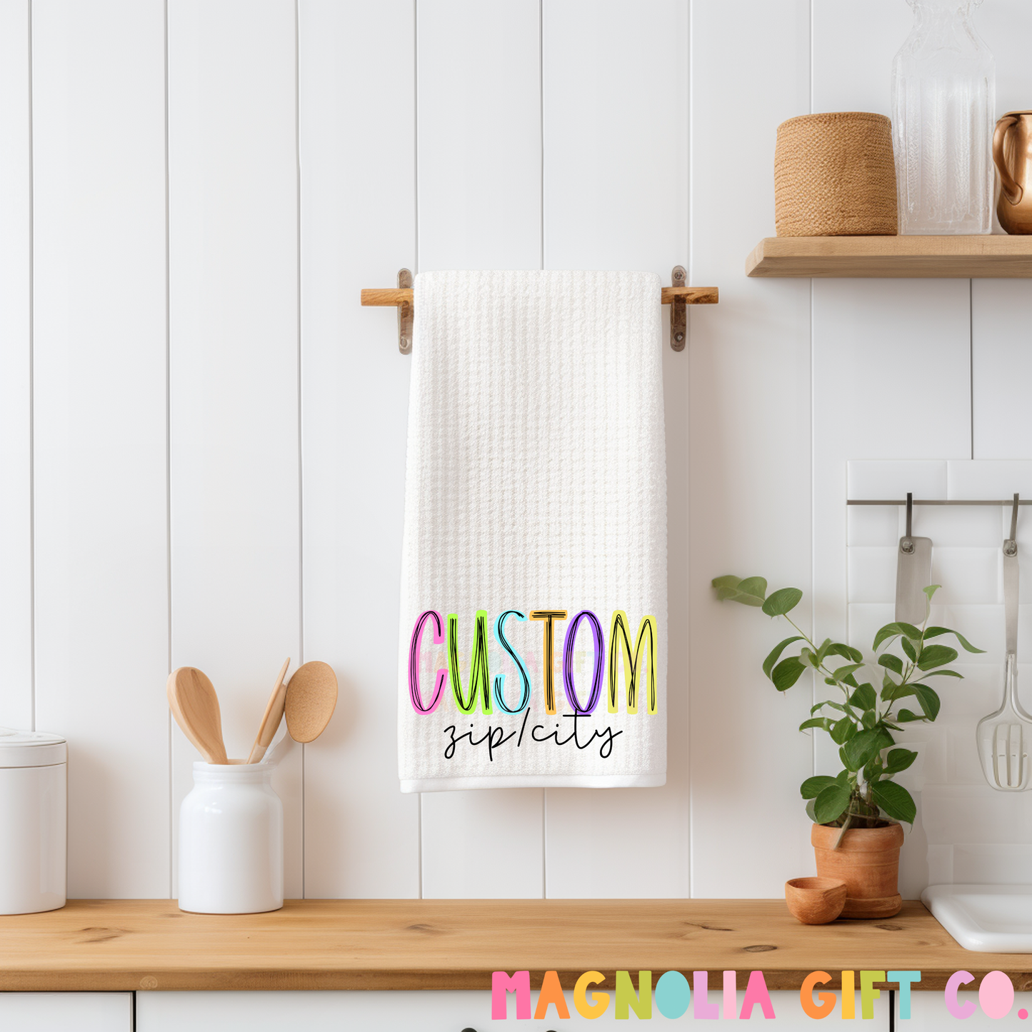 Neon Zip + City Tea Towel