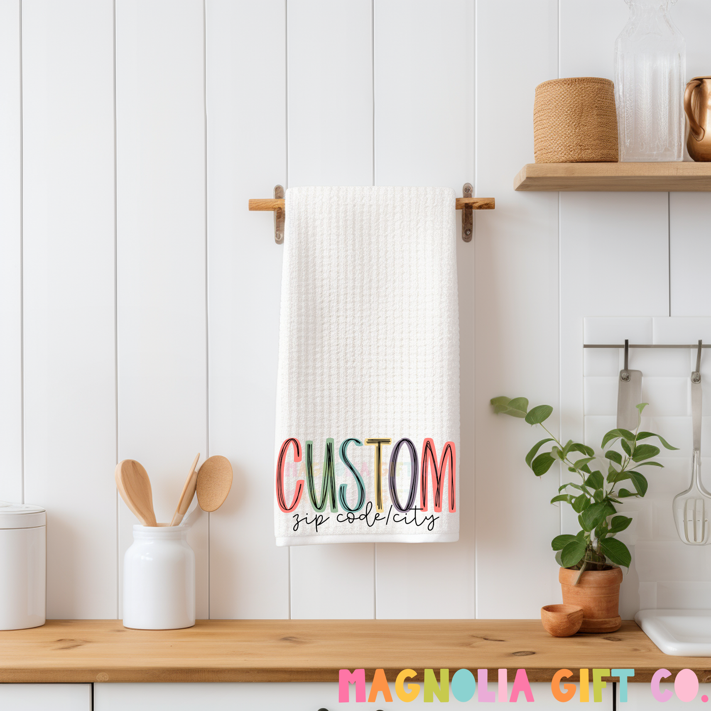 Muted Zip + City Tea Towel