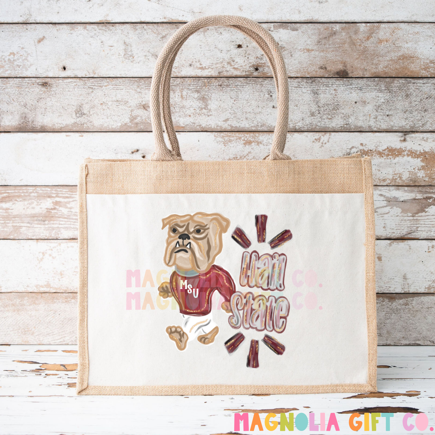 Brushed Hail State Tote Bag