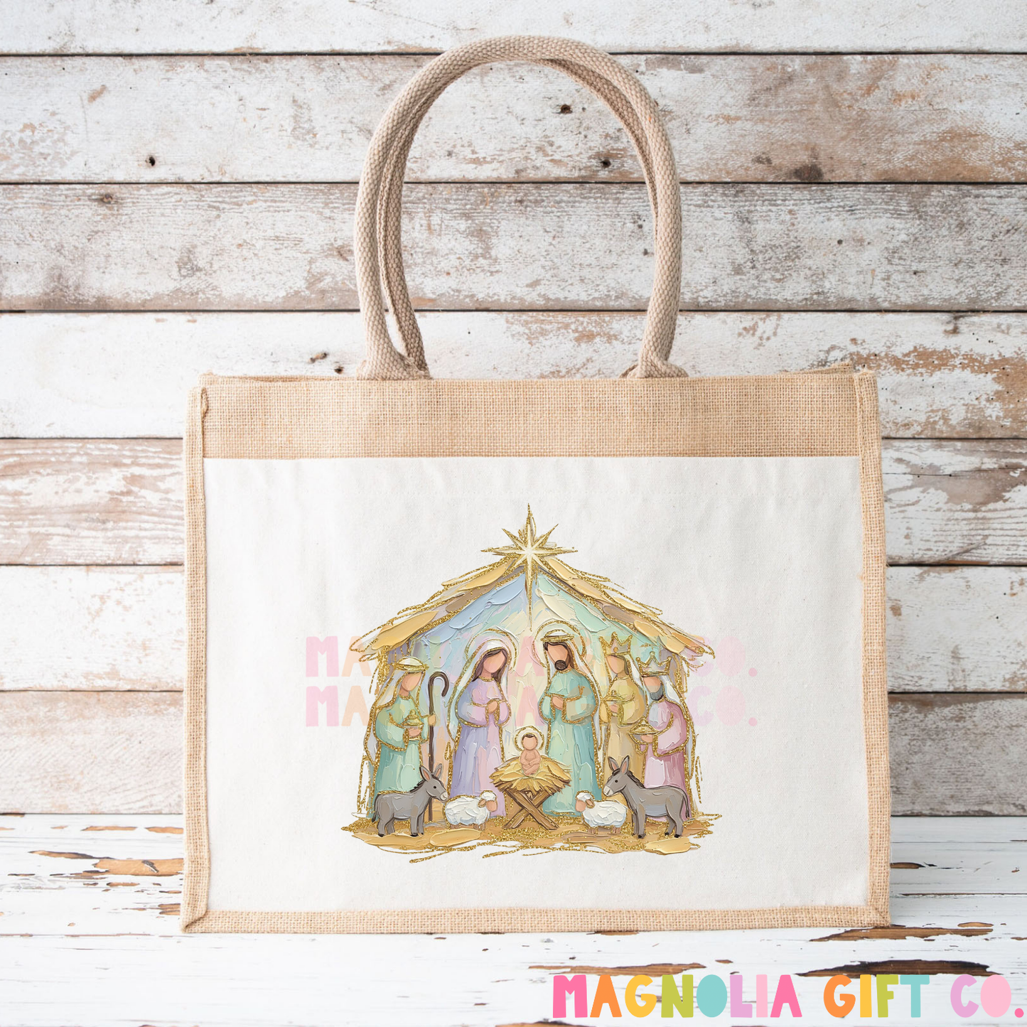 Pastel Nativity Tote Bag