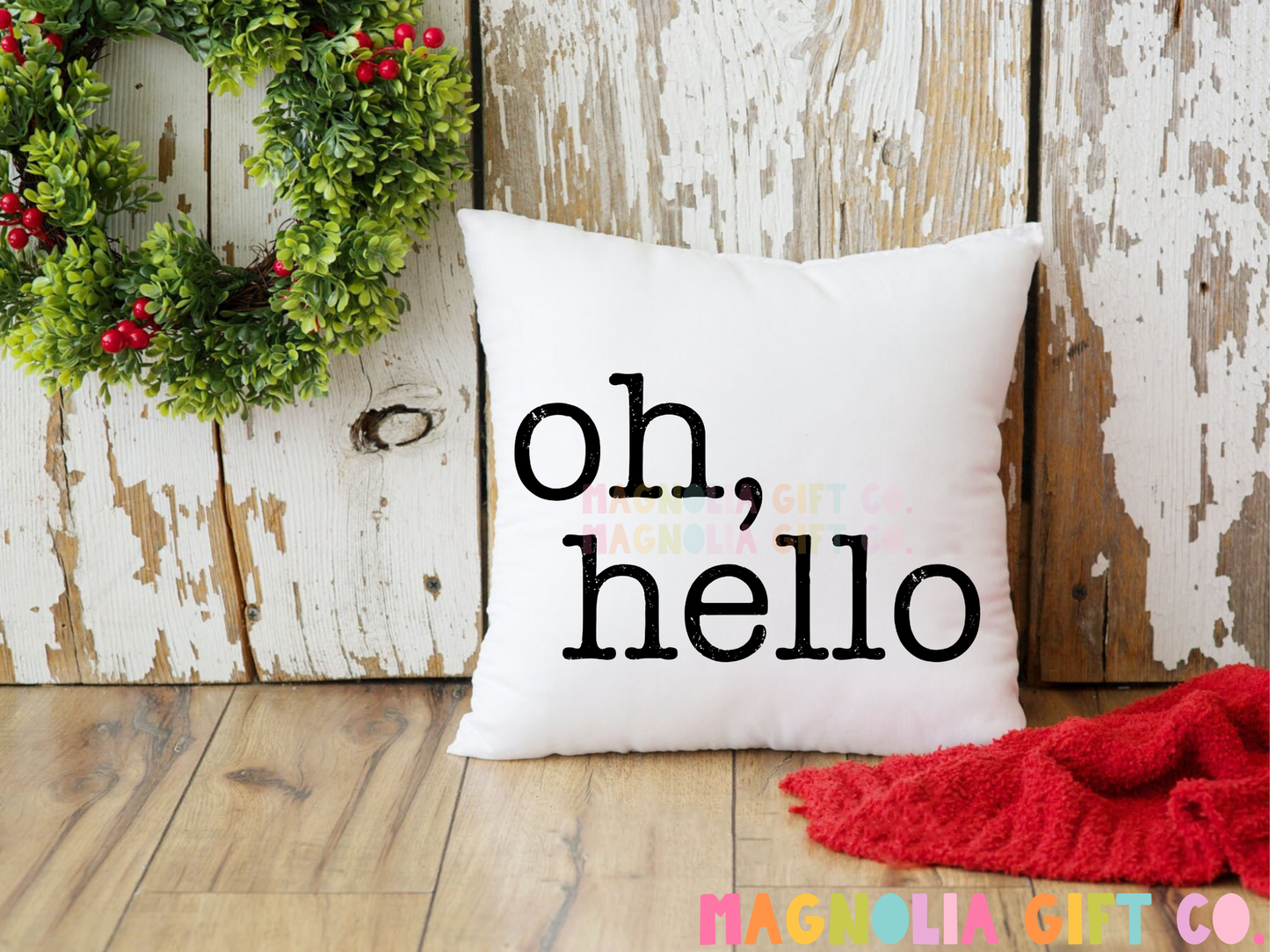 Oh Hello Throw Pillow