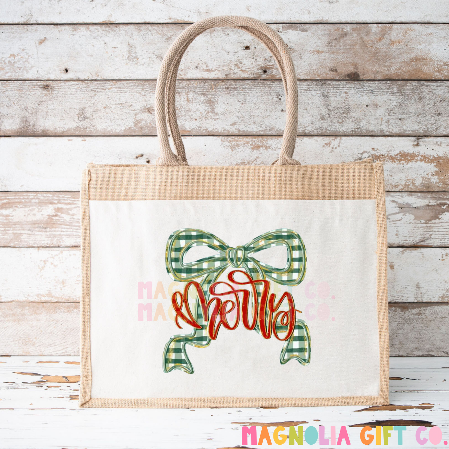Merry Bow Tote Bag