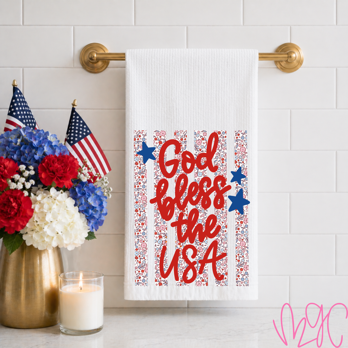 God Bless The USA Tea Towel
