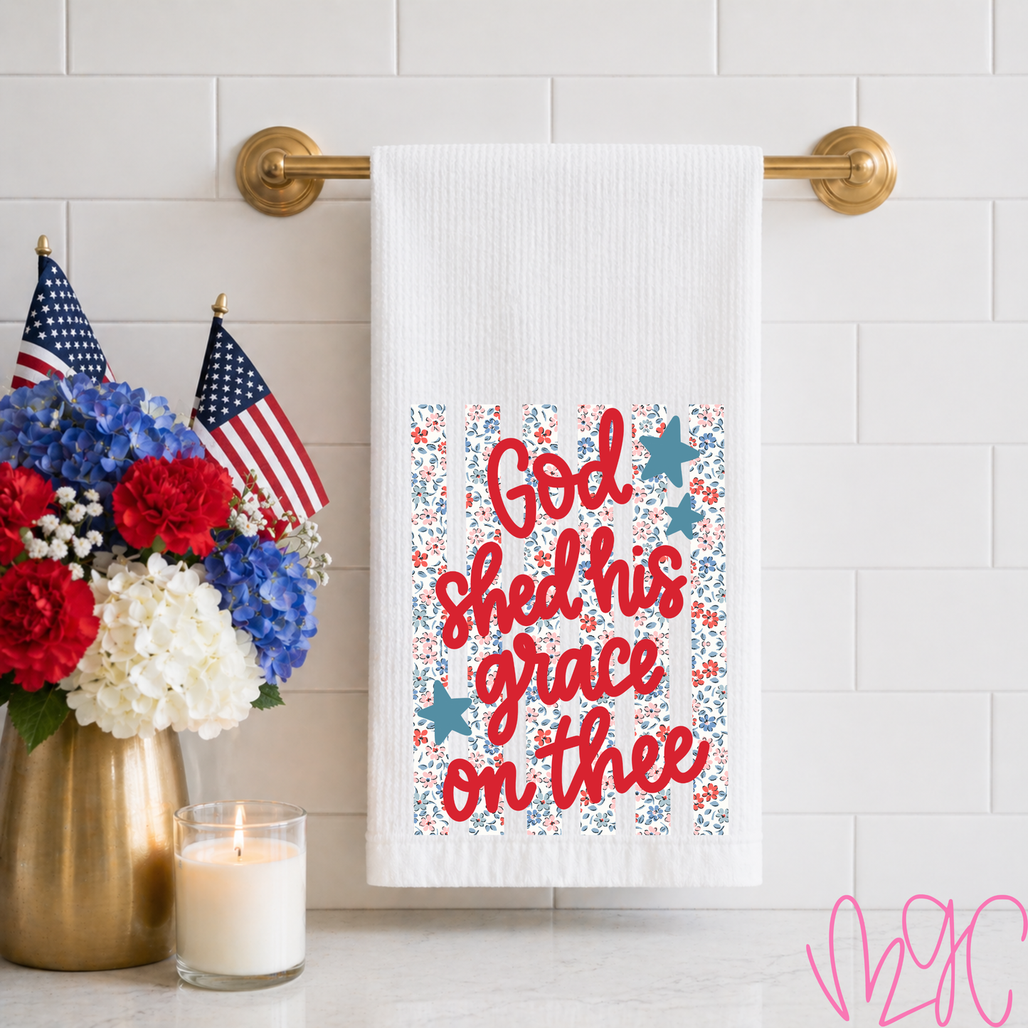 God Shed His Grace Tea Towel