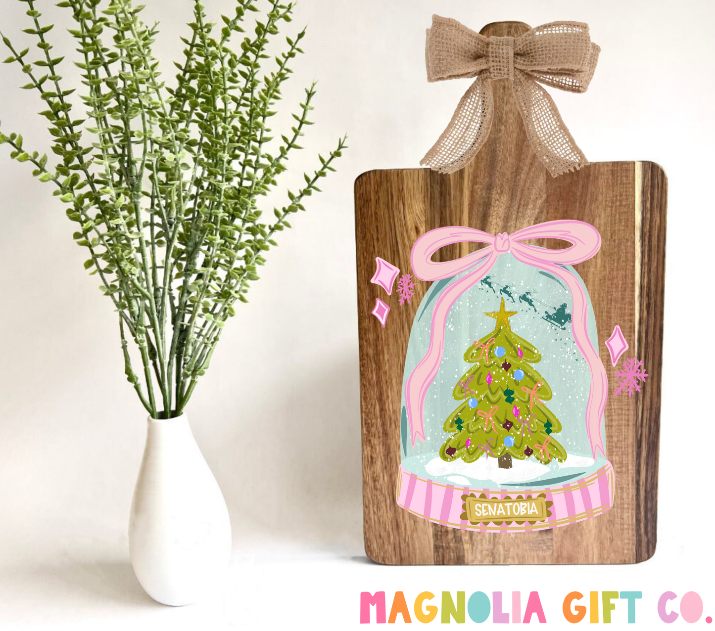 Tree Snowglobe Cutting Board