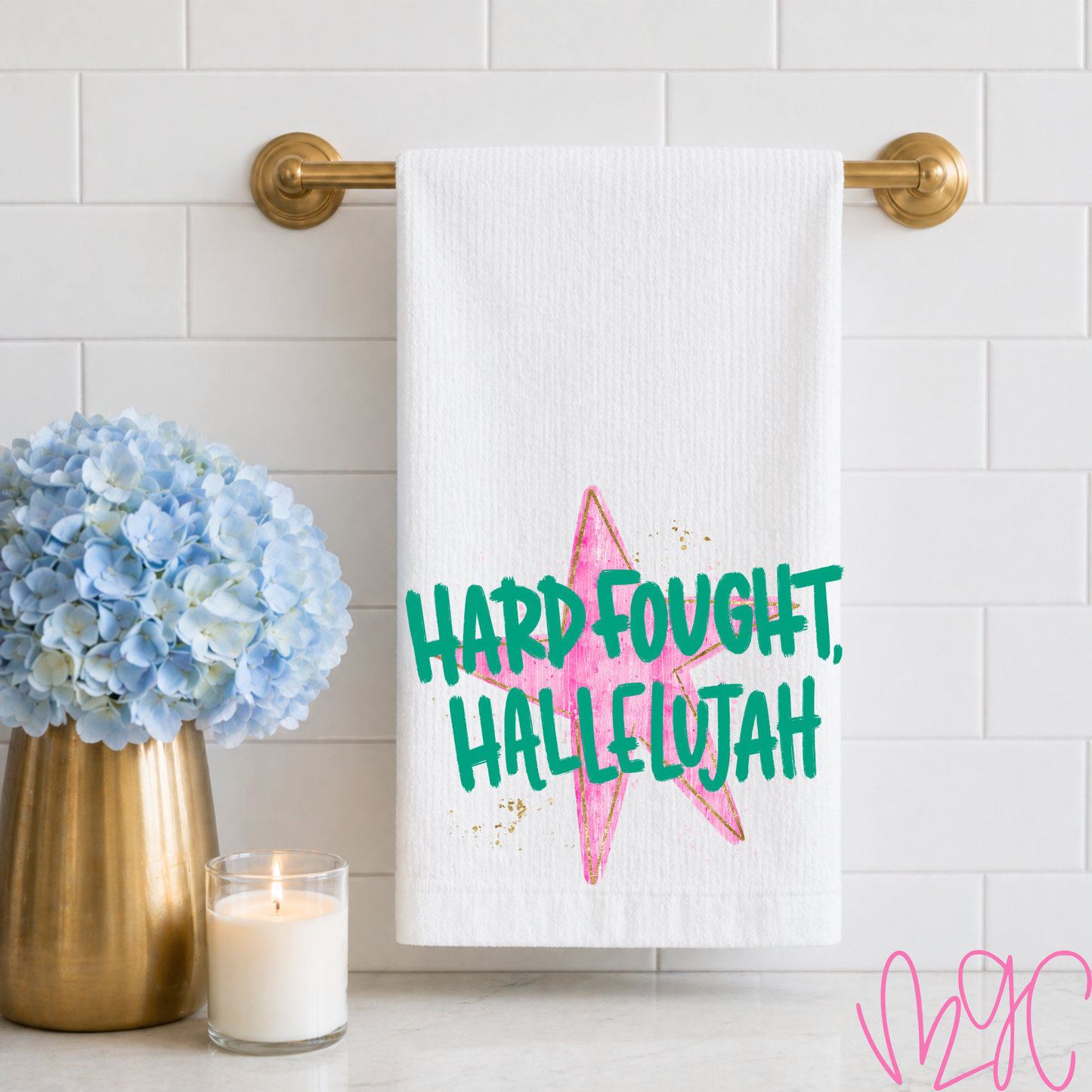 Hard Fought Hallelujah Tea Towel