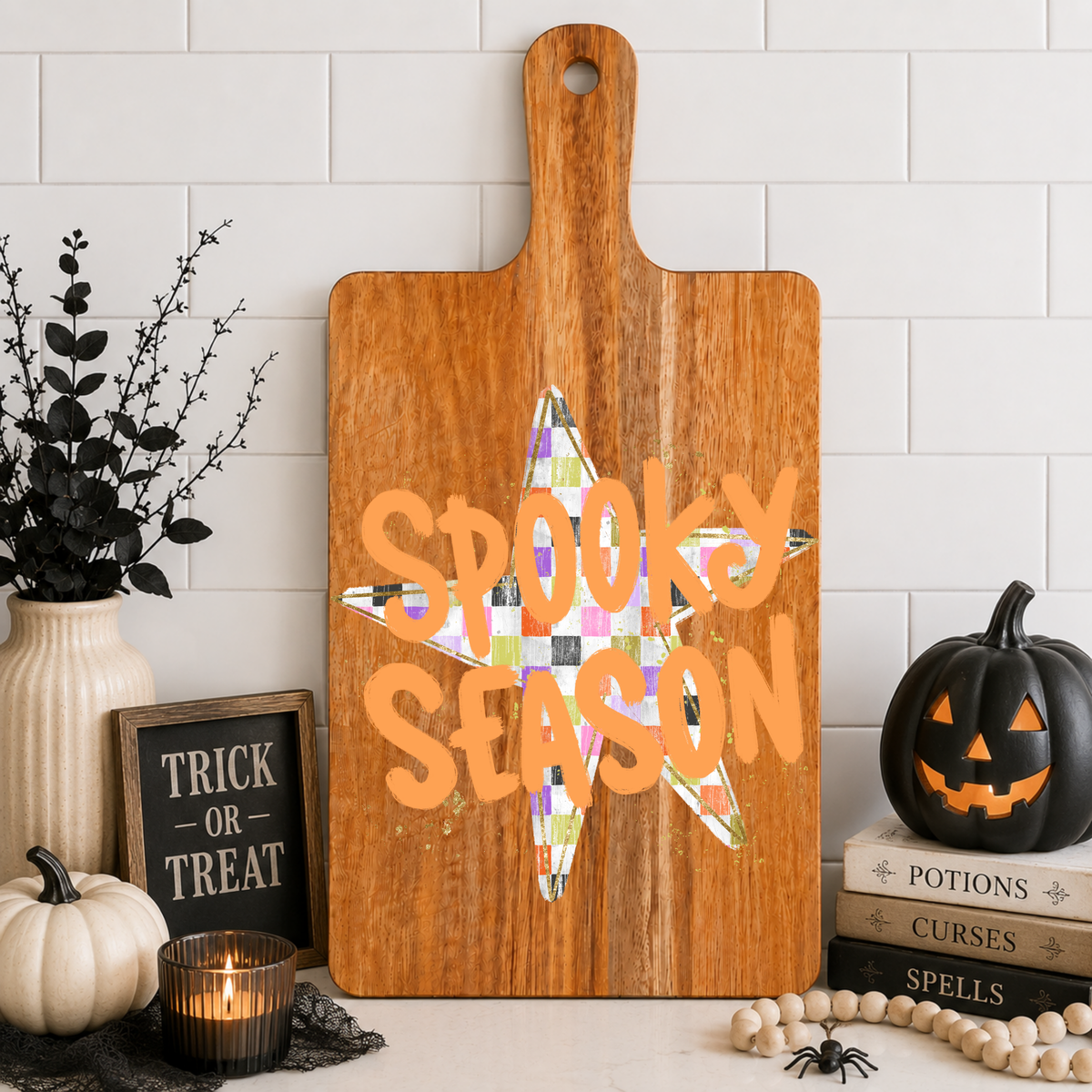 Starry Spooky Season Cutting Board