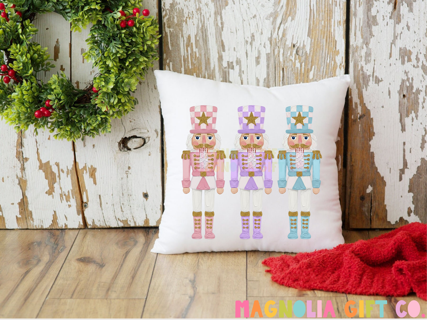 Pastel Nutcracker Throw Pillow