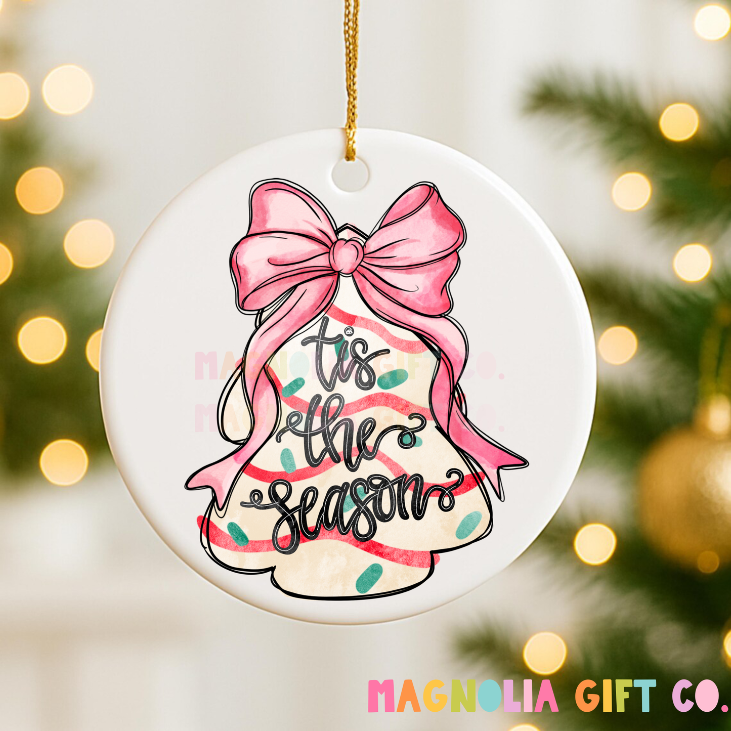 Preppy Tree Cake Ornament