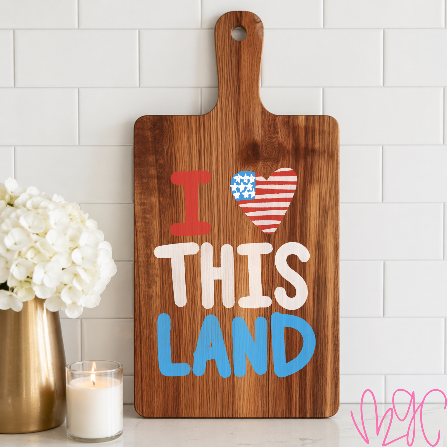 I Love This Land Cutting Board