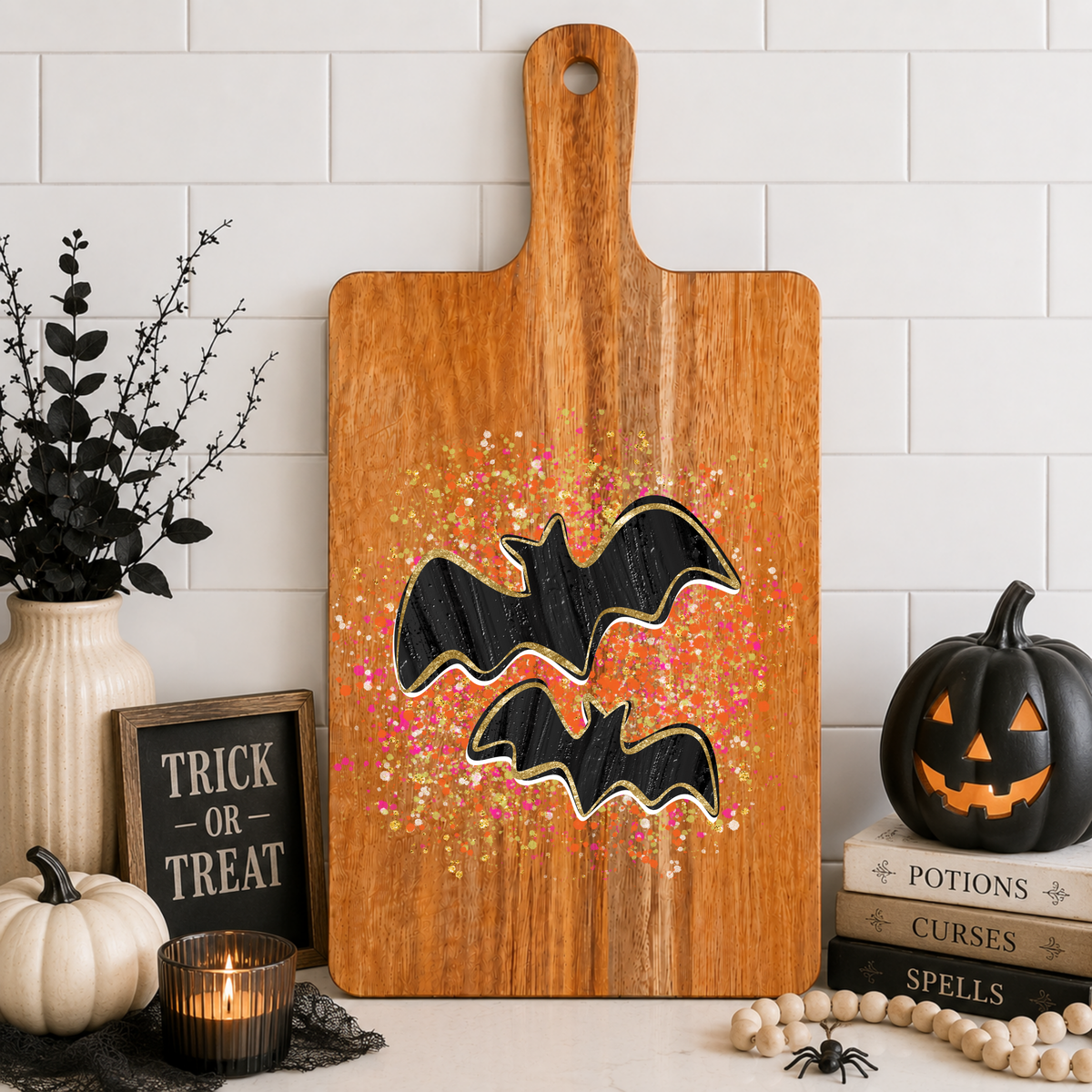Confetti Bats Cutting Board