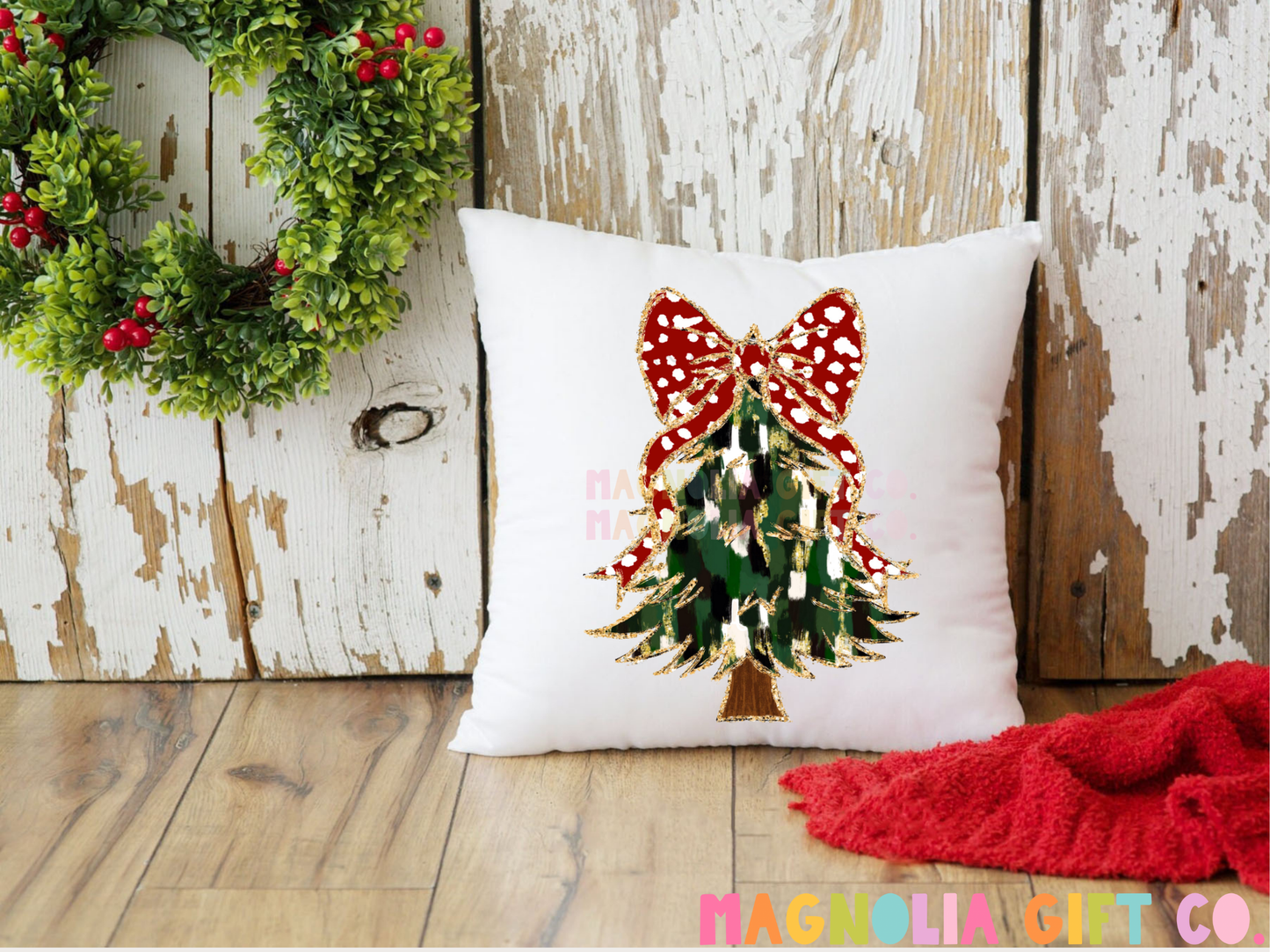 Brushstroke Tree Throw Pillow