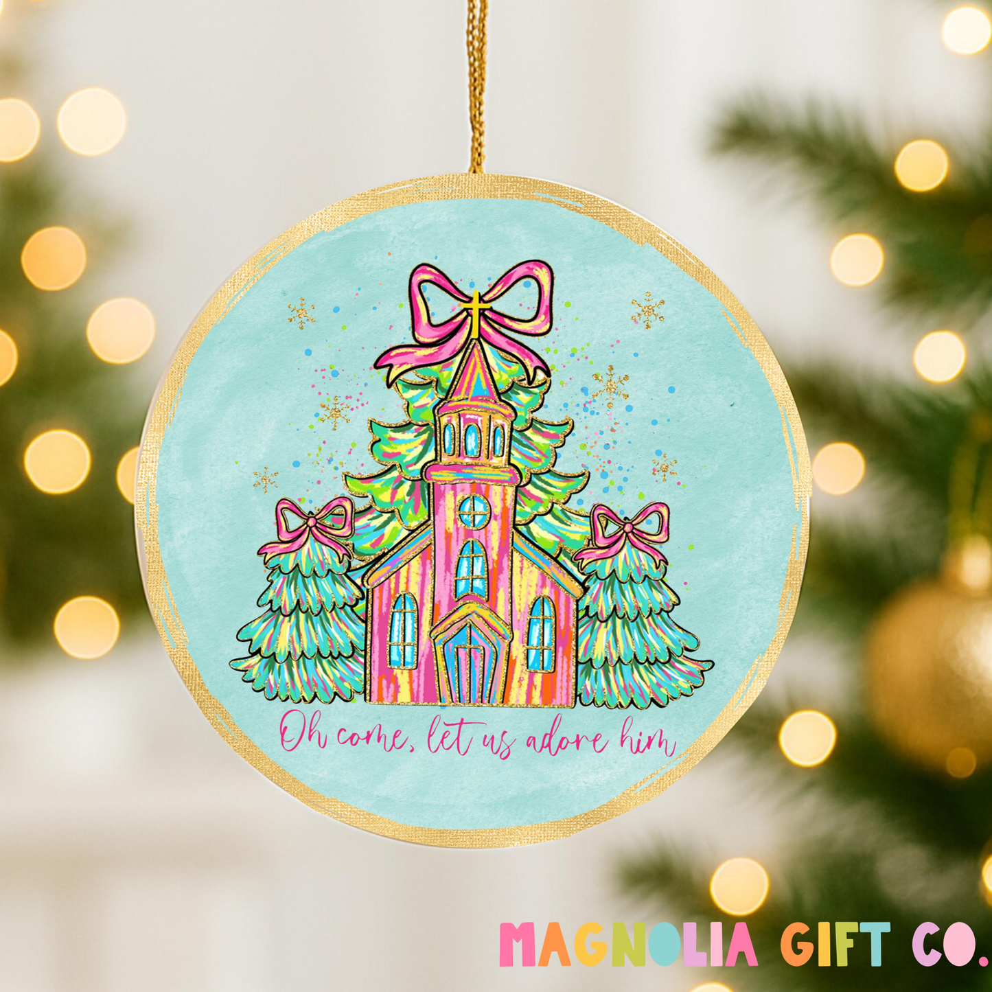 Adore Him Church Ornament