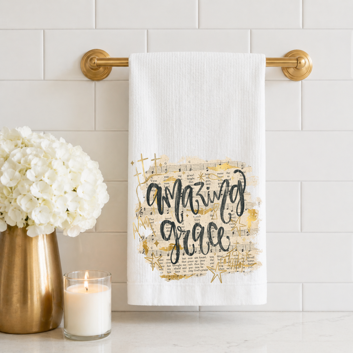 Amazing Grace Tea Towel