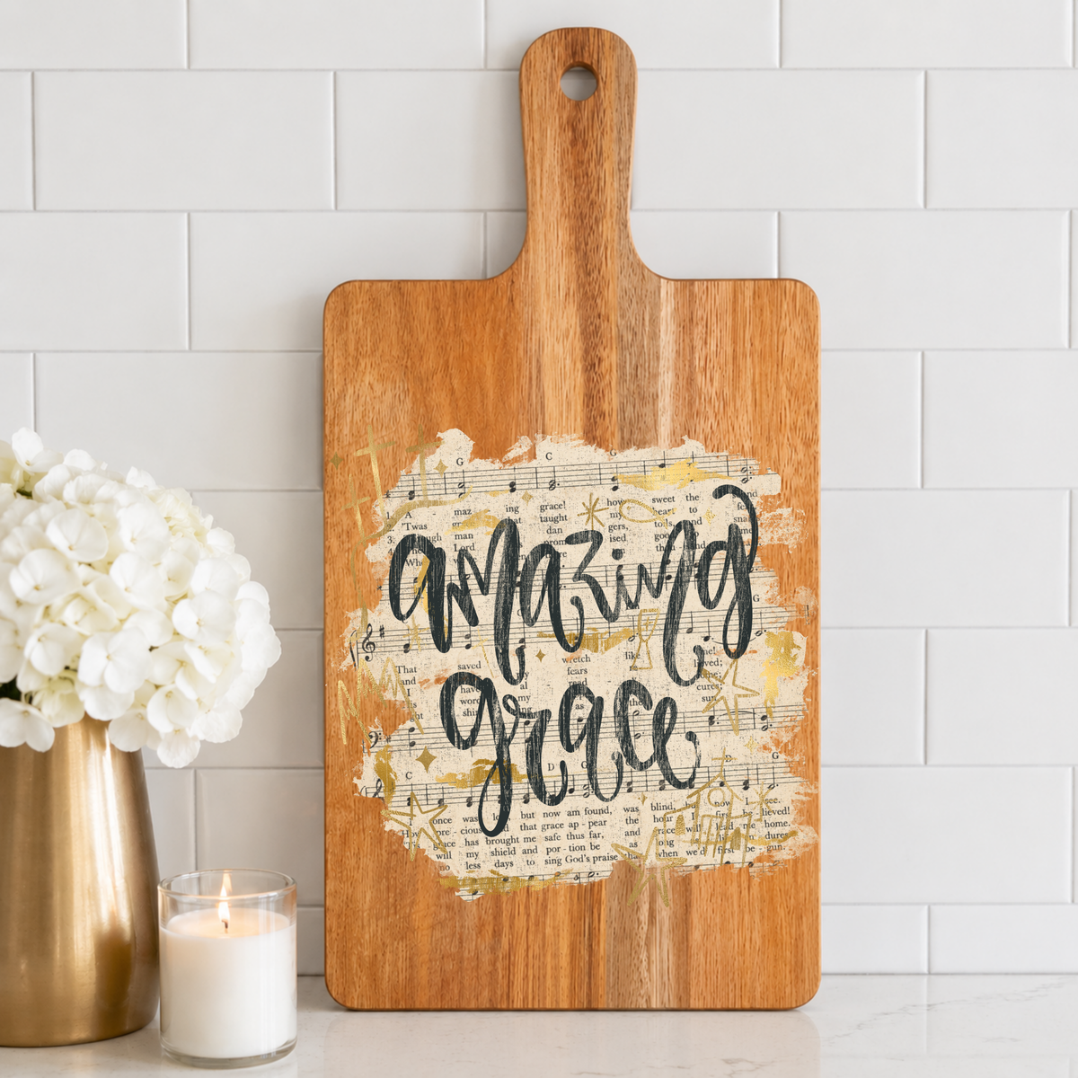 Amazing Grace Hymn Cutting Board