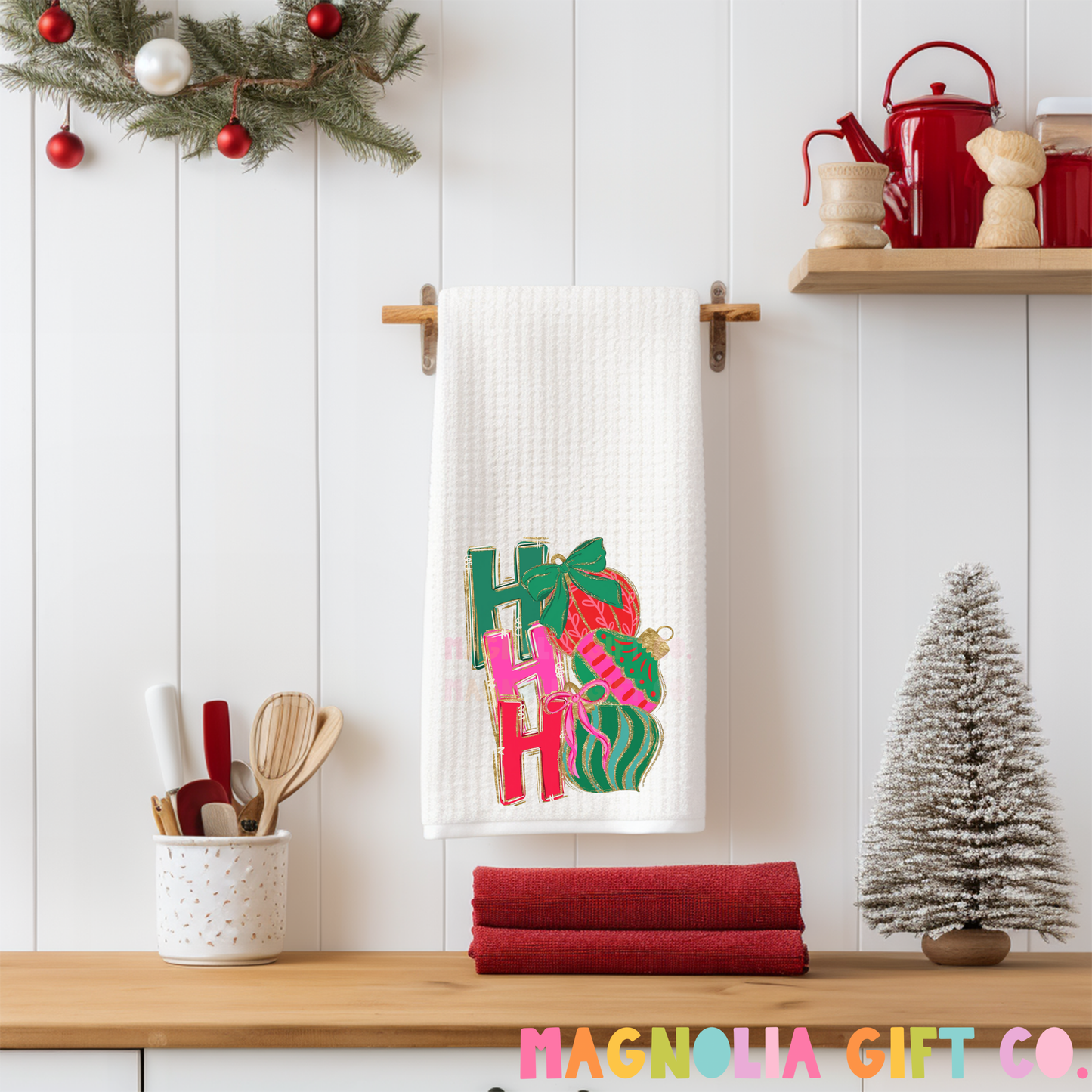 Ho Ho Ho Ornament Tea Towel