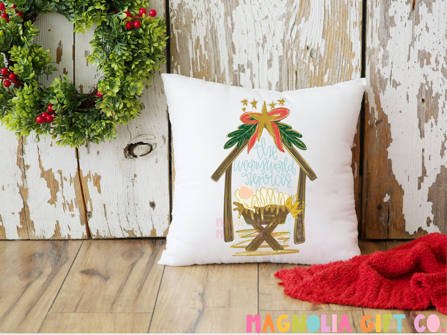 Weary World Rejoices Throw Pillow