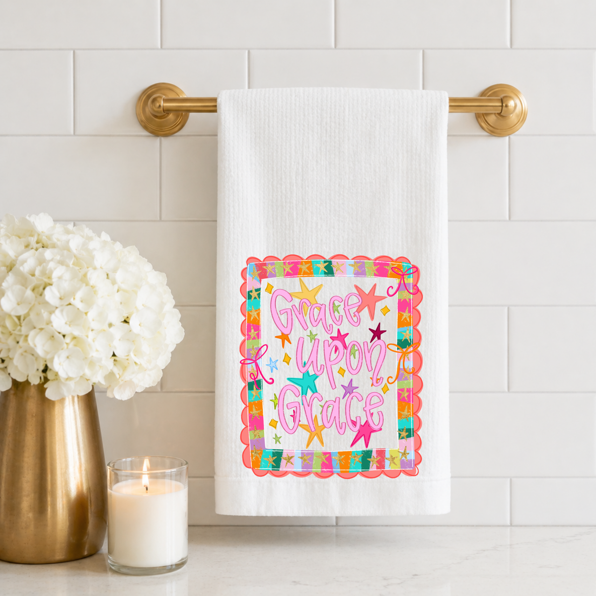 Grace Upon Grace Tea Towel