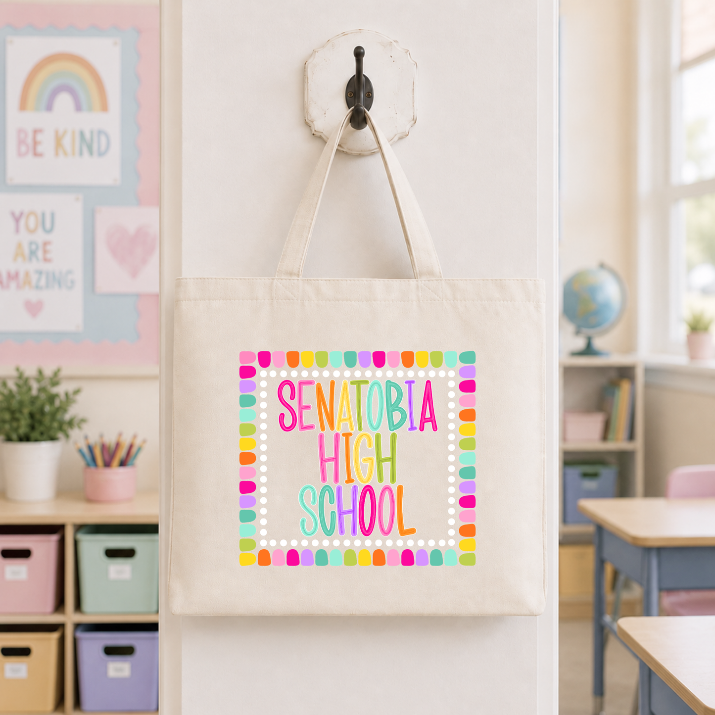 Color Pop-Custom School Tote Bag