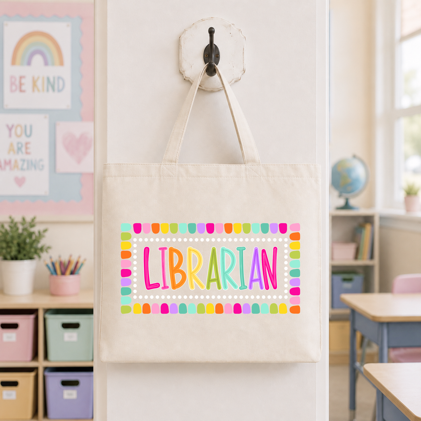 Color Pop-Librarian Tote Bag