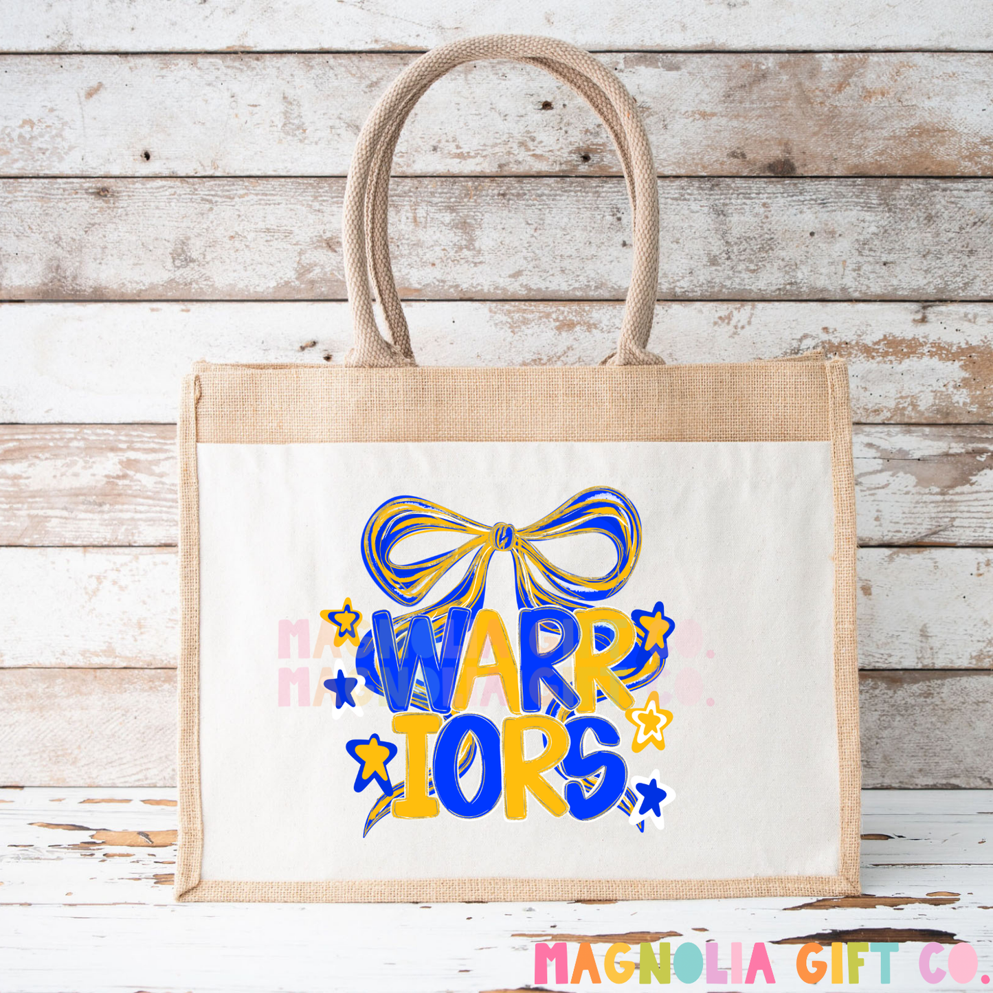 Preppy Bow Warriors Tote Bag
