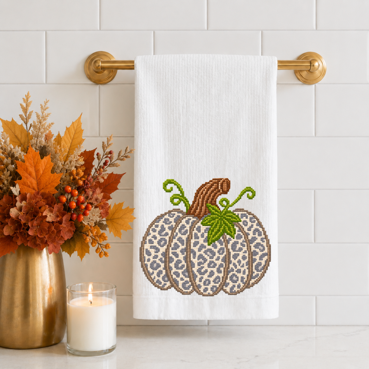 Leopard Pumpkin Tea Towel