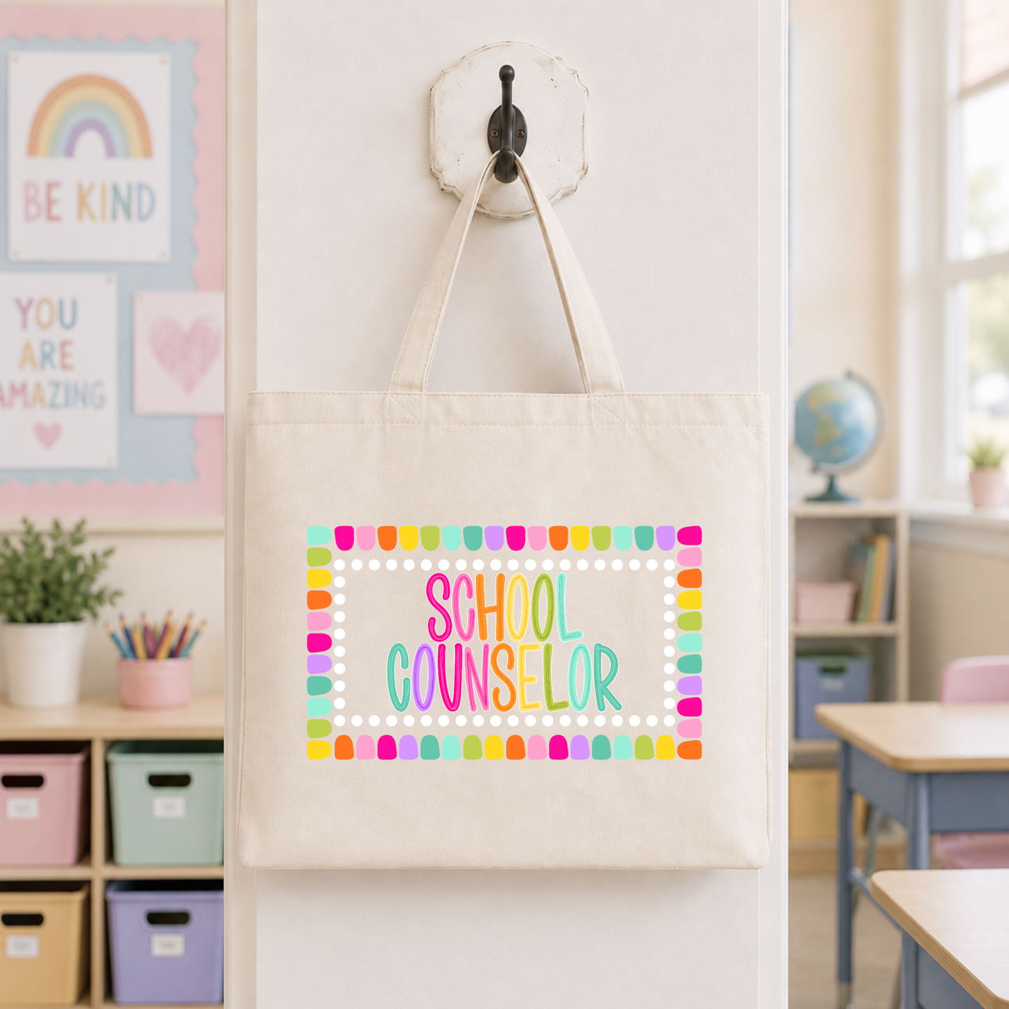 Color Pop-School Counselor Tote Bag