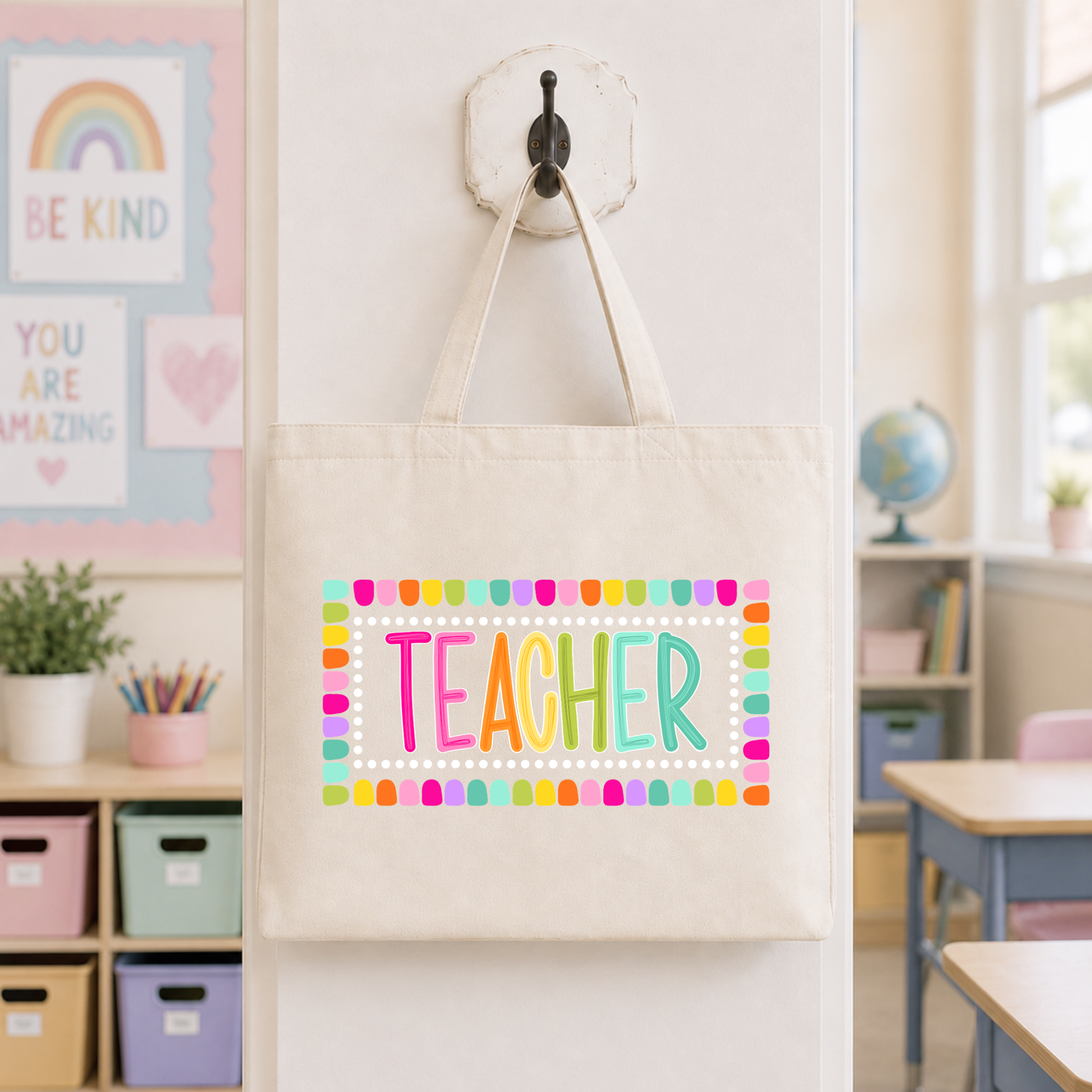 Color Pop-Teacher Tote Bag