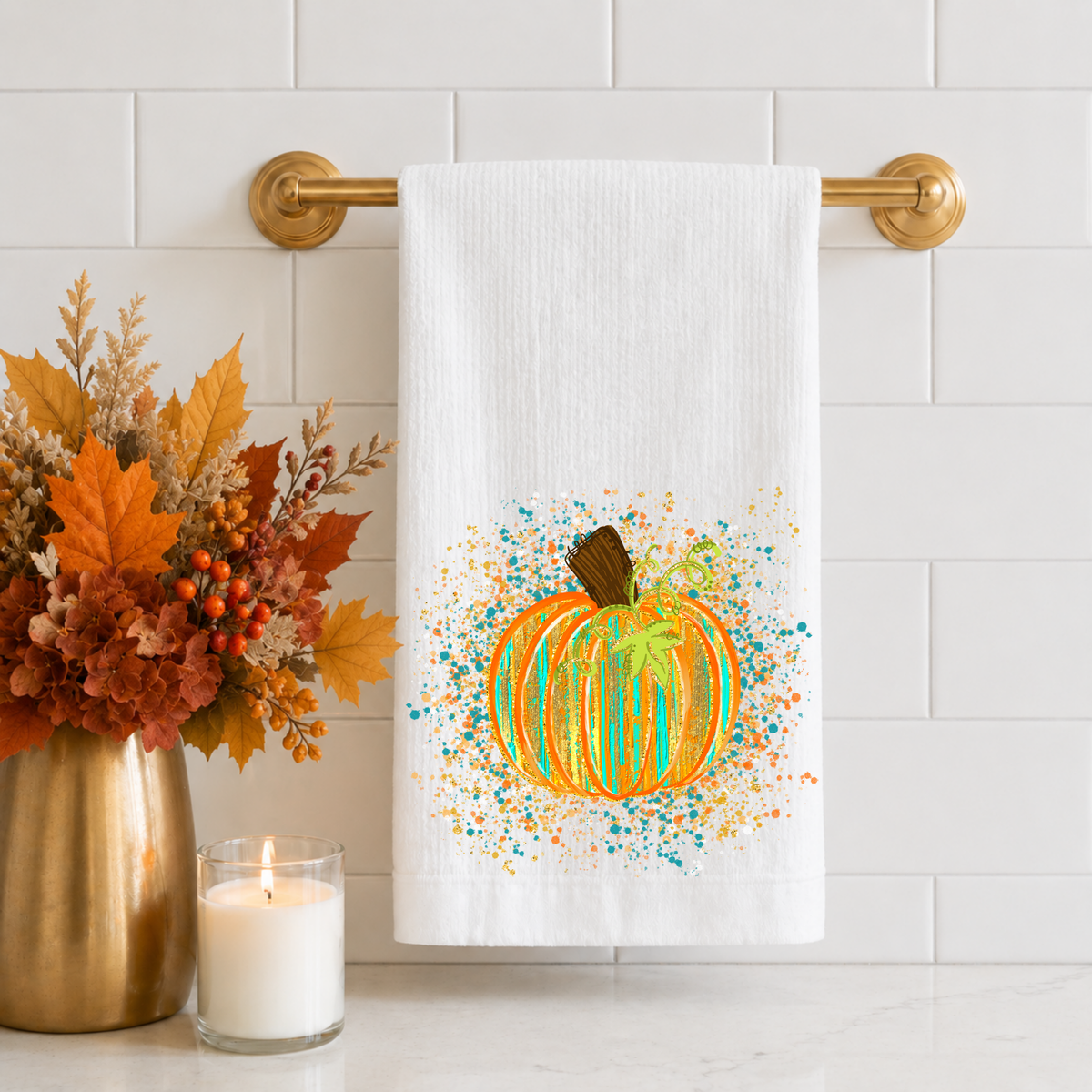 Confetti Pumpkin Tea Towel