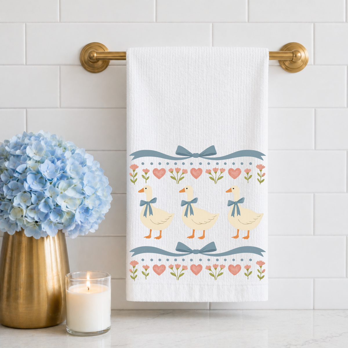 Vintage Geese Tea Towel