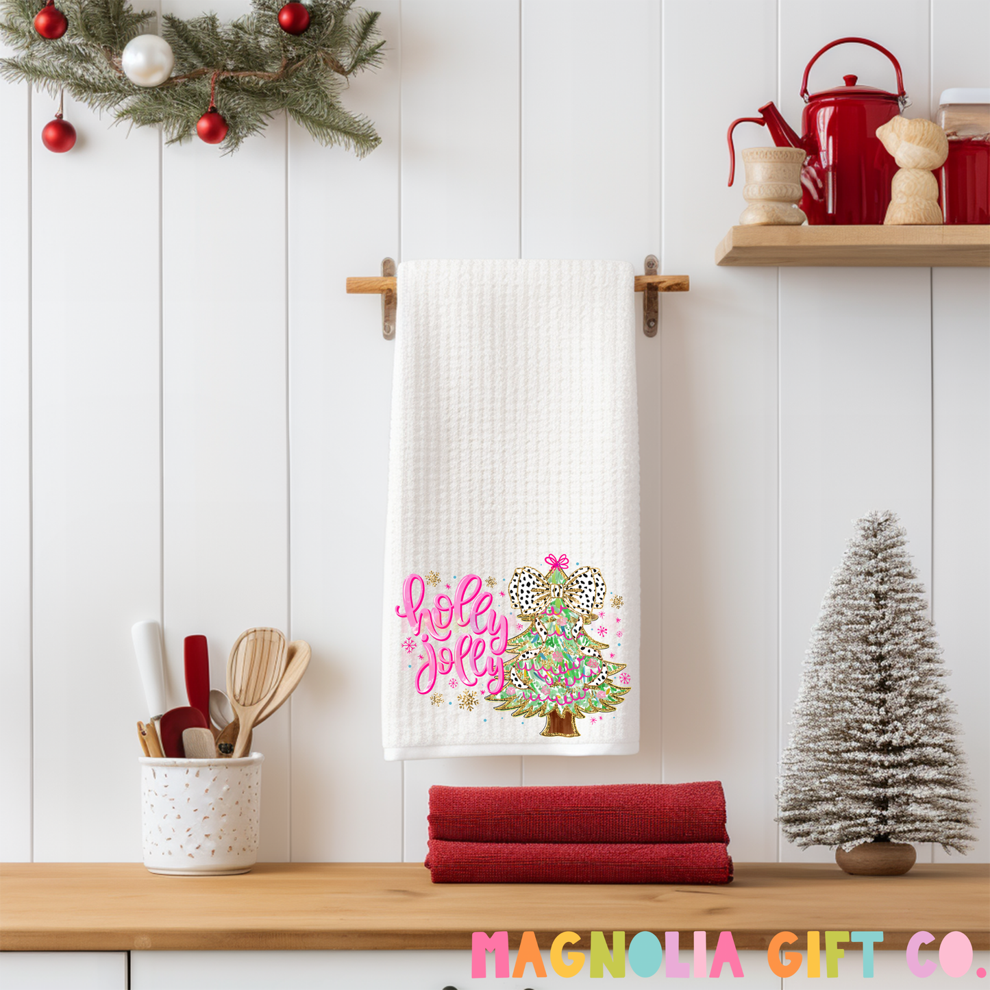 Holly Jolly Tree Tea Towel