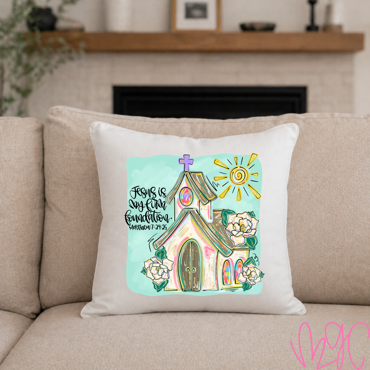 Firm Foundation Throw Pillow