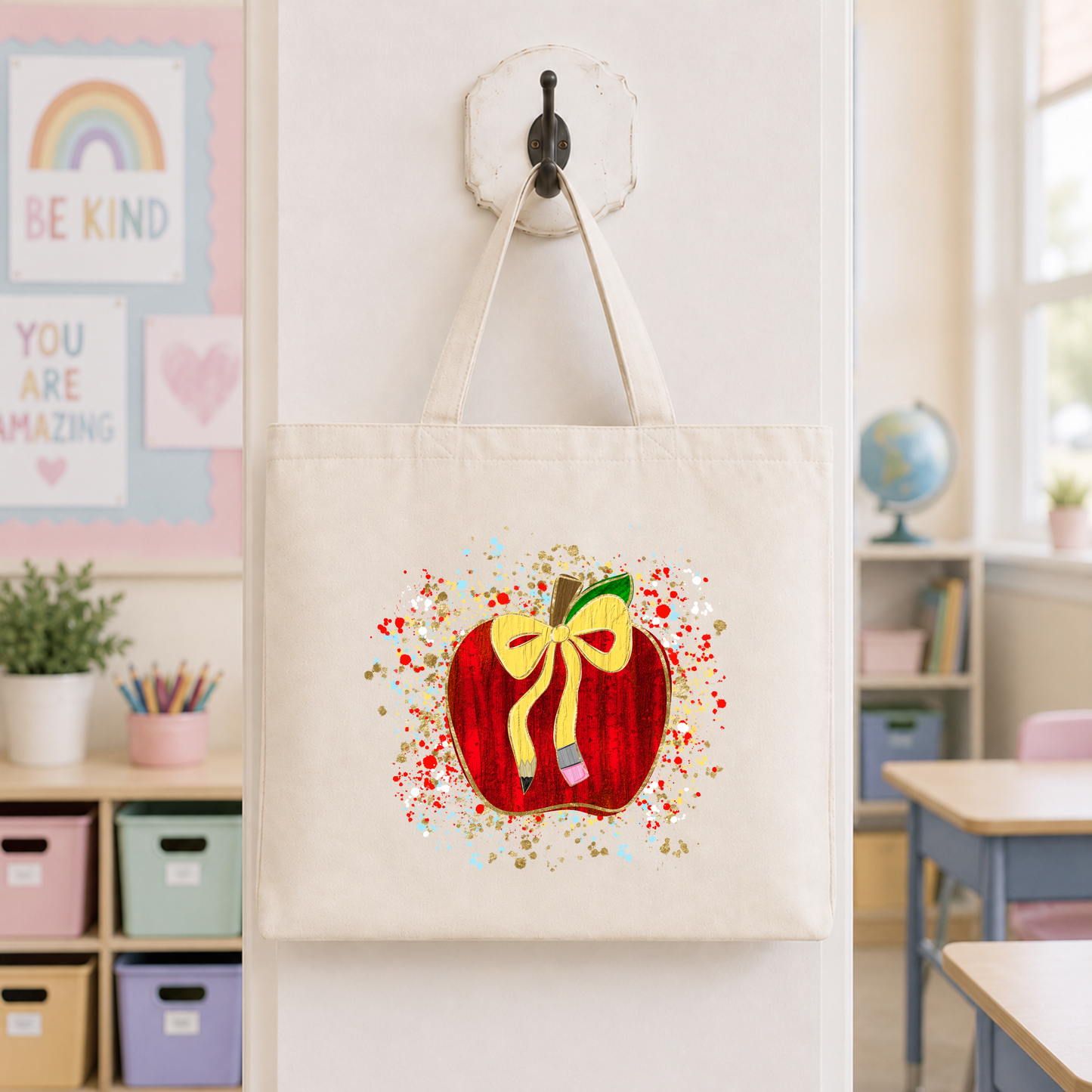 Confetti Apple Tote Bag