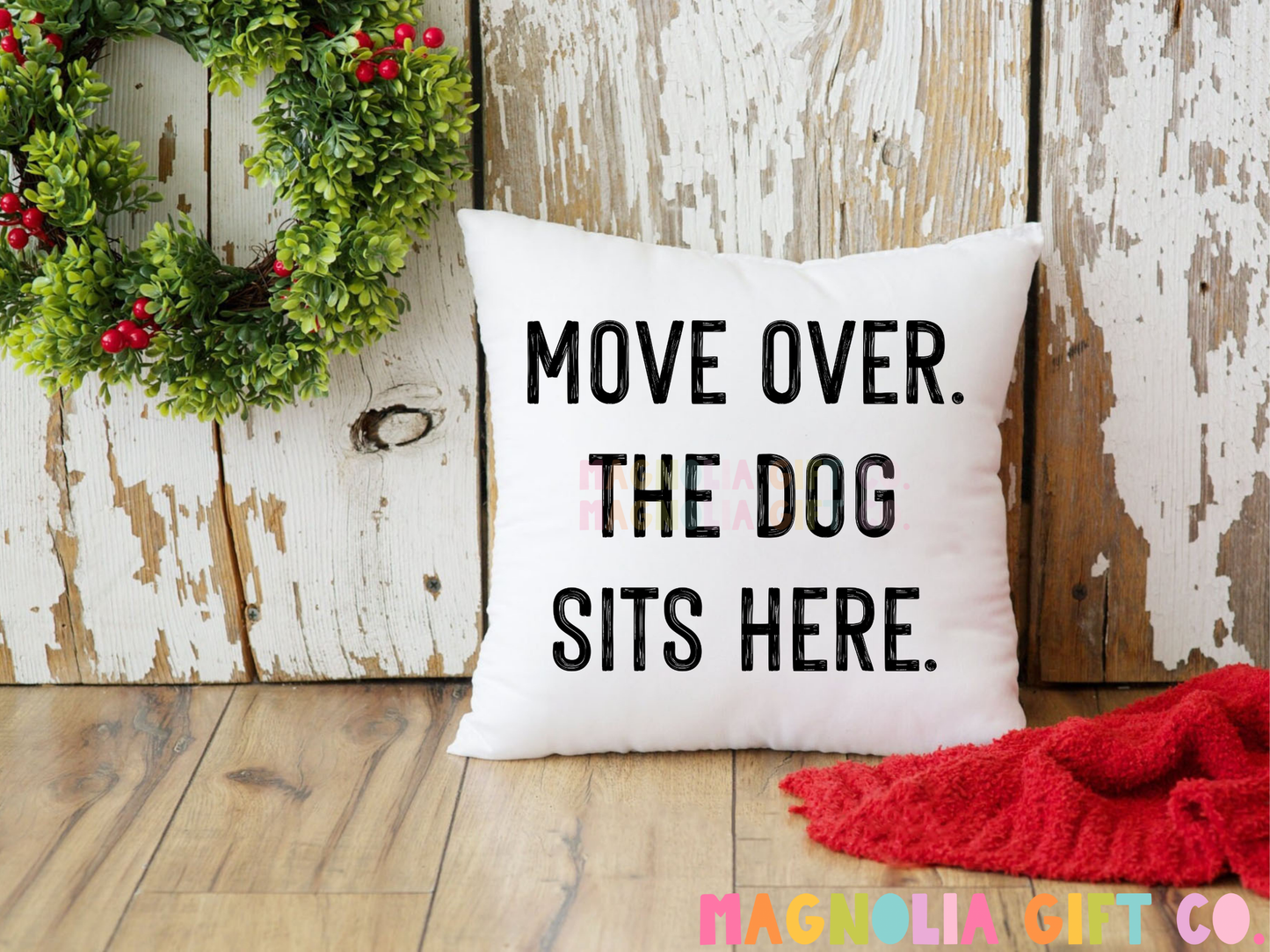 Move Over-Dog Throw Pillow