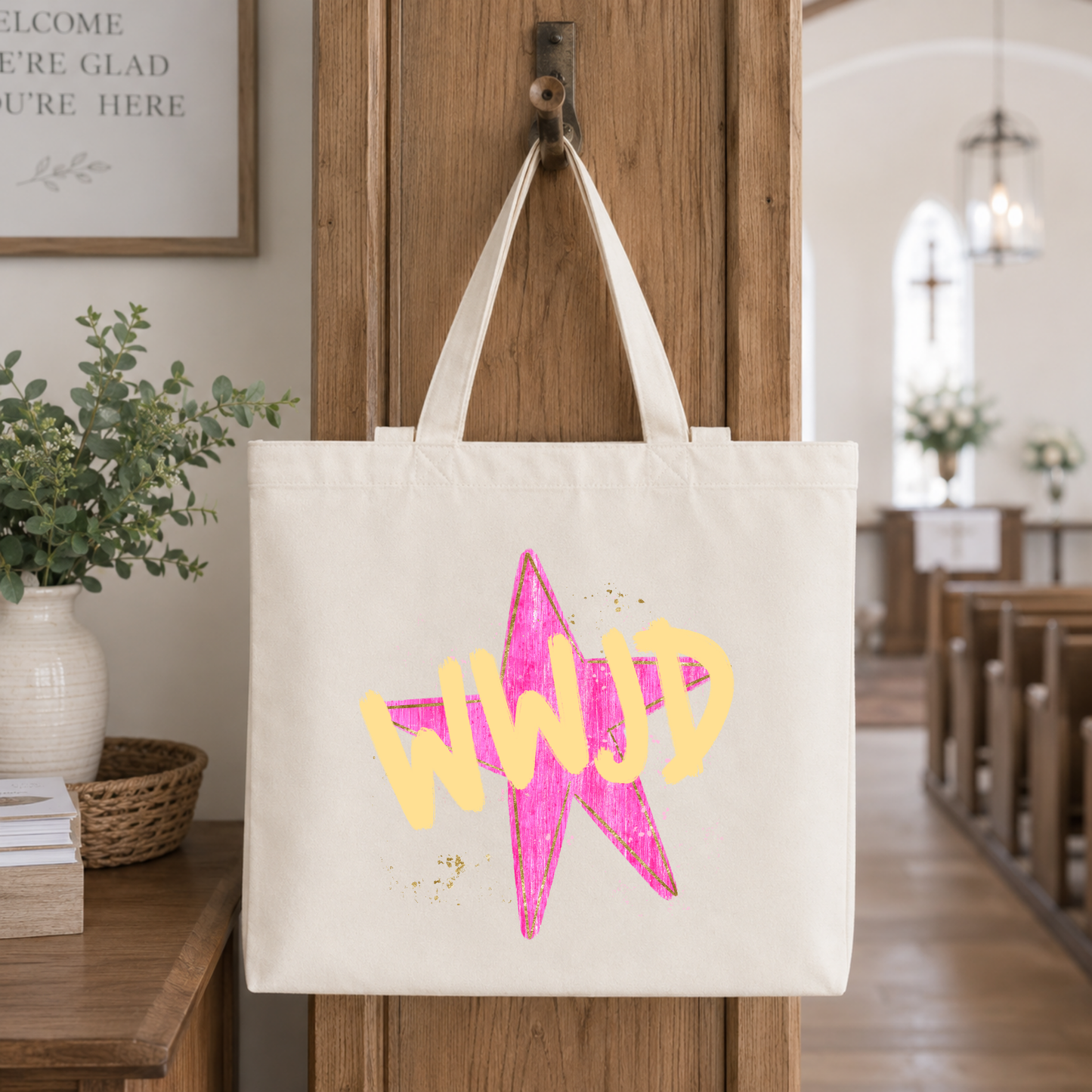 Starry WWJD Tote Bag