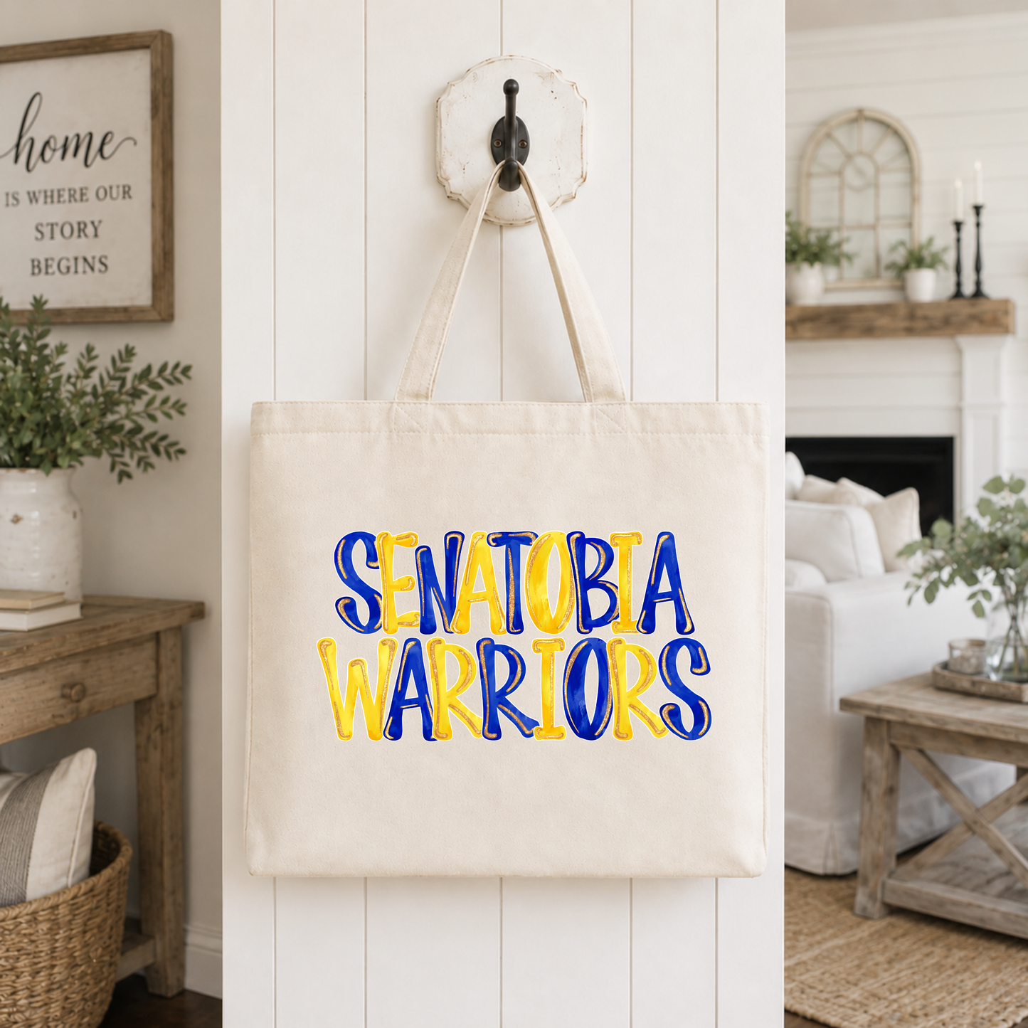 Glitter Pop Senatobia Warriors Tote Bag