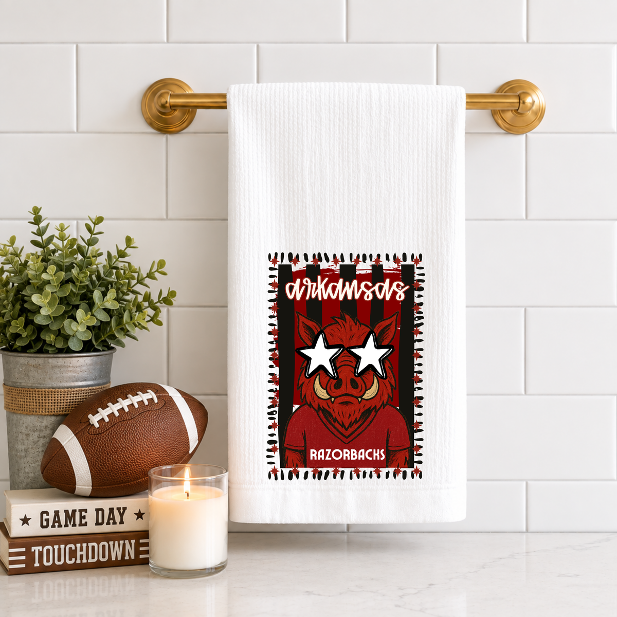 Razorbacks Portrait Tea Towel