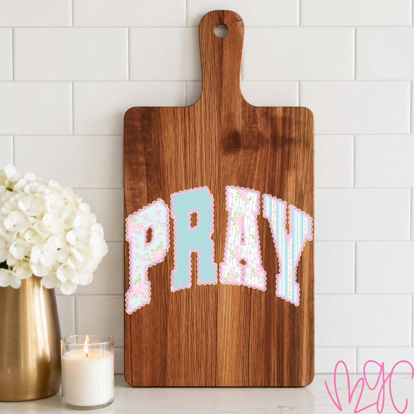 Floral Pray Cutting Board