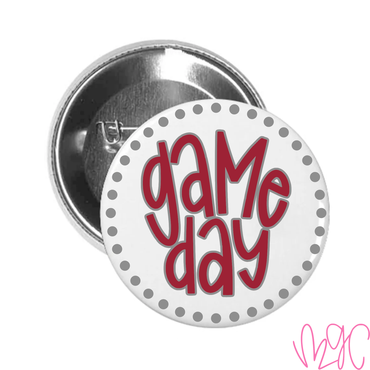 Dotted Game Day-Crimson+Grey