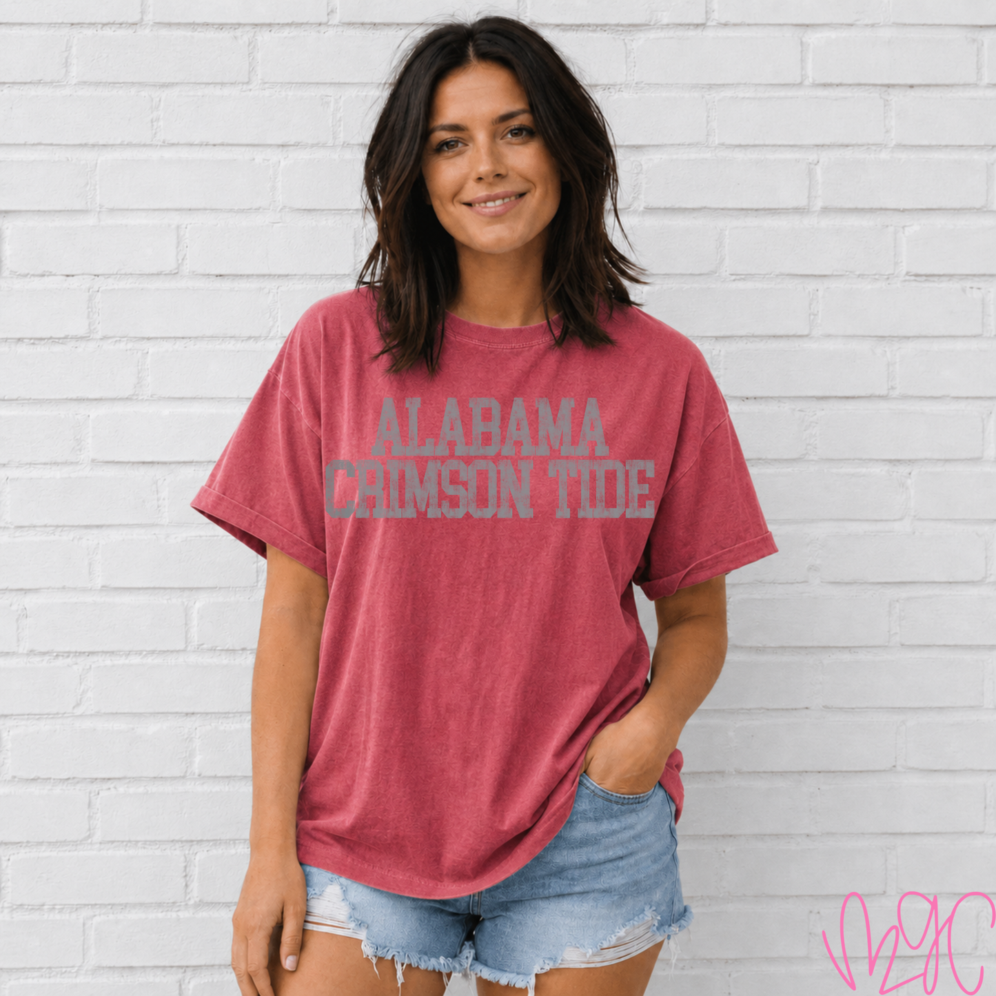 Distressed Alabama Tee (Grey)