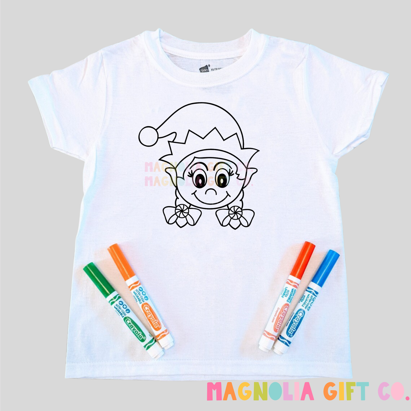 Girl Elf Coloring Tee
