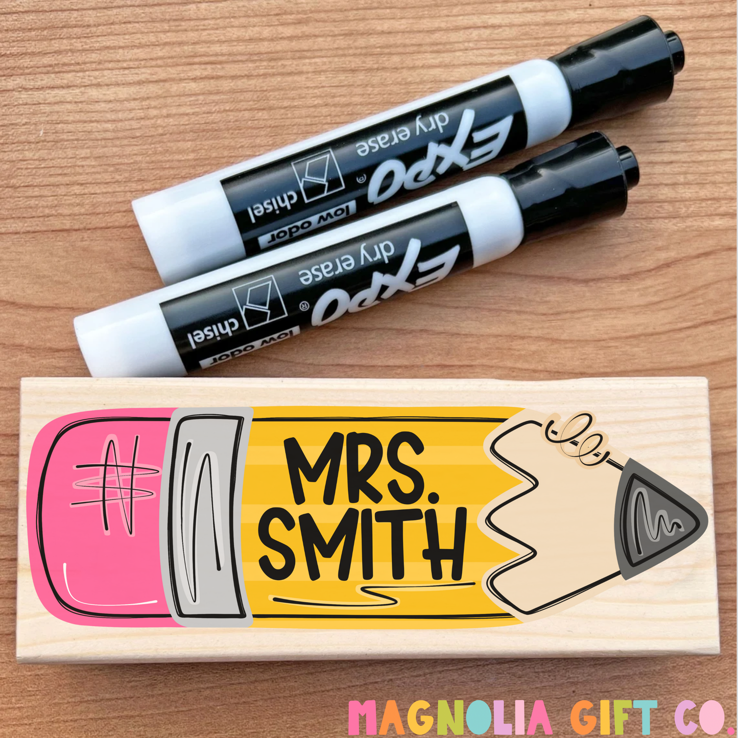 Pencil Name Dry Board Eraser