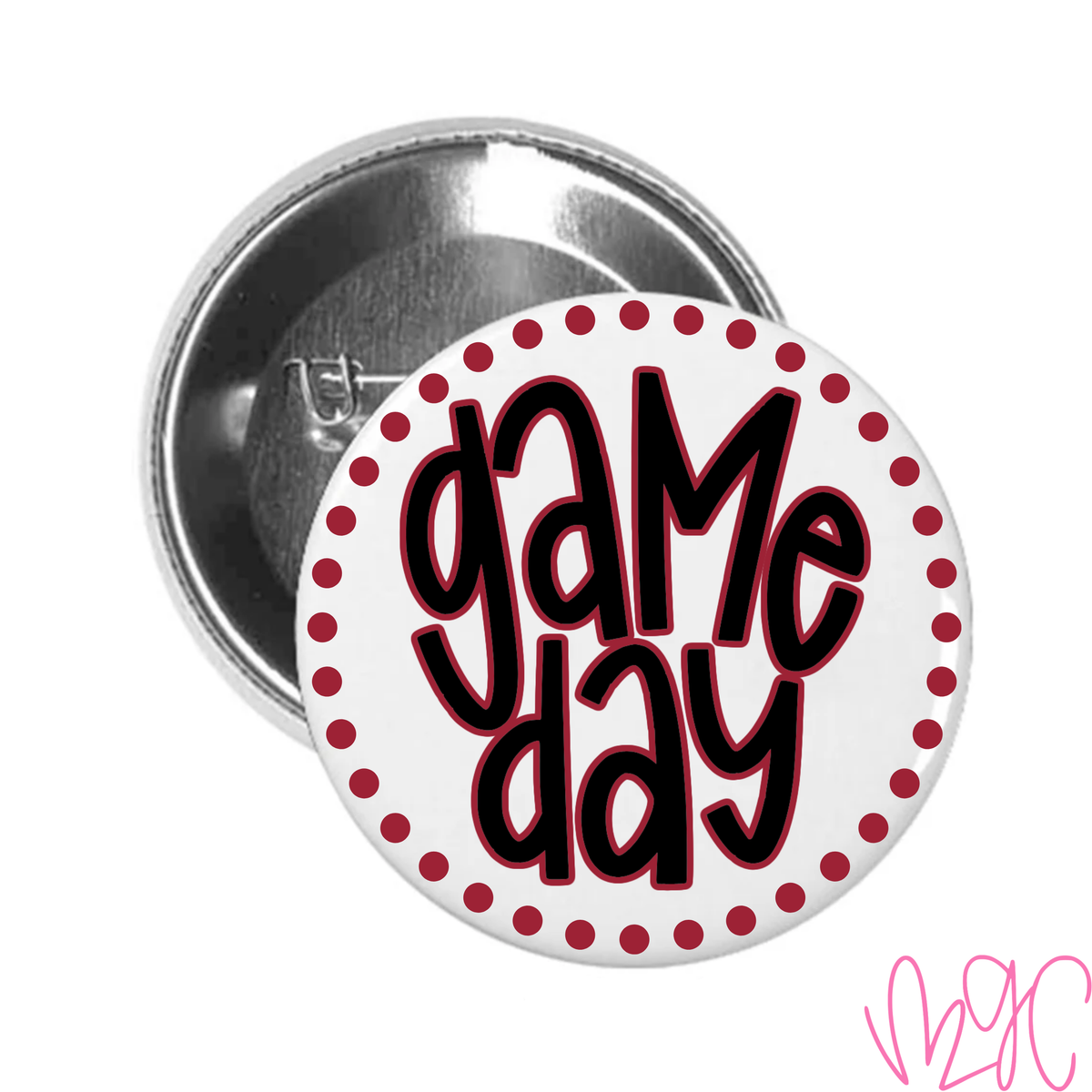 Dotted Game Day-Cardinal+Black
